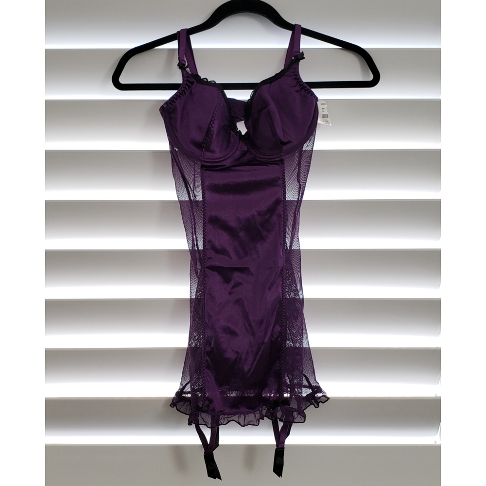 Frederick's of Hollywood | Purple Garter Lingerie Dress - Size Small